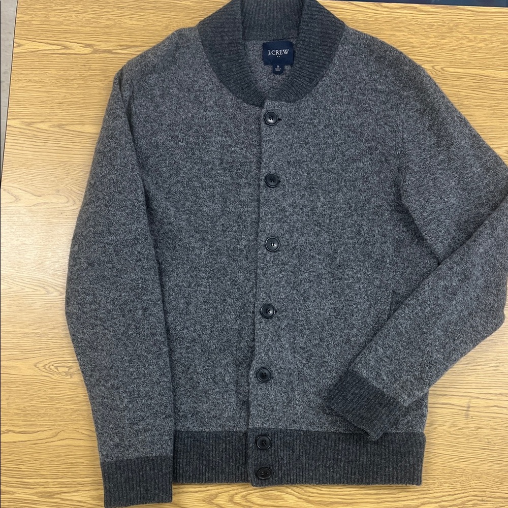 J. Crew Charcoal Button-Up Cardigan